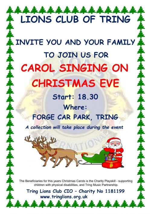 Invitation poster to Christmas Carols on Christmas Eve Invitation poster to Christmas Carols on Christmas Eve