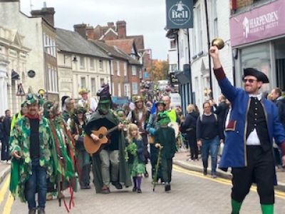 the parade led by the town crier the parade led by the town crier